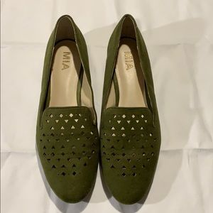 Size 9.5 Sage green loafers